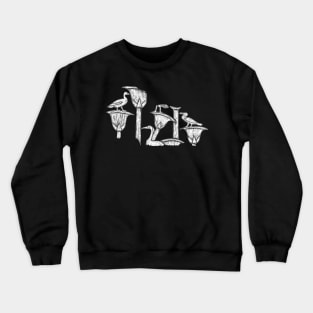 Ancient Egyptian Birds on Lotuses Crewneck Sweatshirt